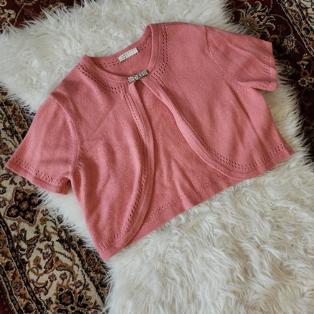 Precis Petite Coral Pink Knit Bolero